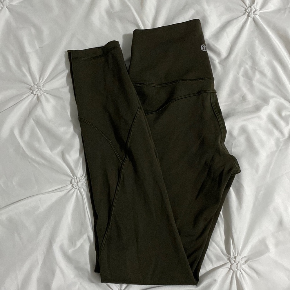 Lululemon In Movement leggings 25” - size 2 - dark olive - discontinued